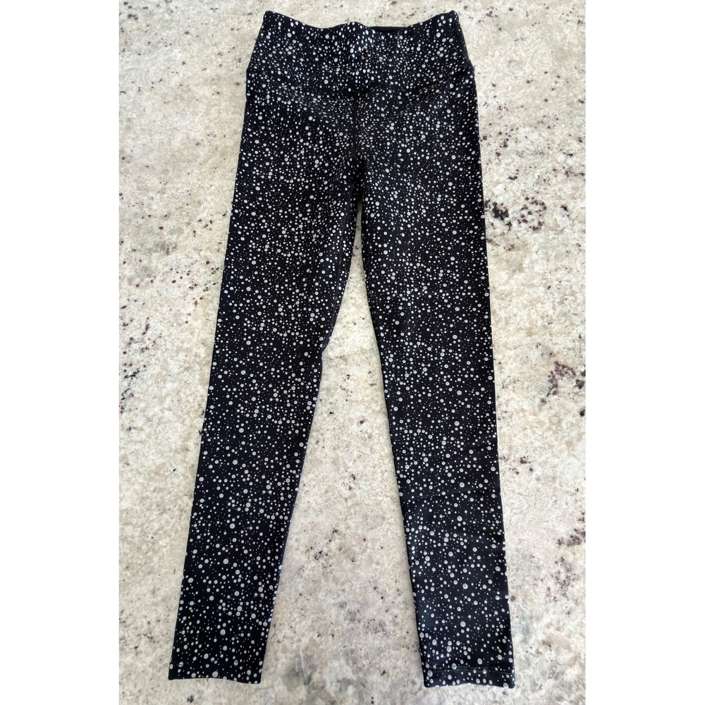 Noli Size S Black Reflective Speckled Print Leggings High Rise